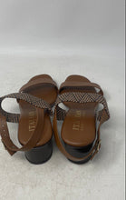 Load image into Gallery viewer, Italian Shoemakers Womens Brown Open Toe Block Heel Slingback Sandals Size 8