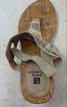 Load image into Gallery viewer, White Mountain Womens Aldon Gold Brown Wedge Heel Slingback Sandals Size 9.5M