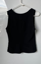 Load image into Gallery viewer, Armani Collezioni Womens Black Sleeveless Collarless Side Zipper Tank Top Size 4