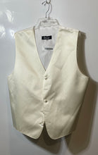 Load image into Gallery viewer, Brandon Michael New York Mens Beige Satin Back Buckle Strap Tuxedo Vest Size XL