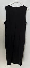 Load image into Gallery viewer, Carmen Marc Valvo Womens Black Lace-Up Grommet Detail Midi Sheath Dress Size XL