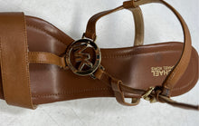 Load image into Gallery viewer, Michael Kors Womens Brown Leather Open-Toe Wedge Espadrille Sandals Size 9.5M