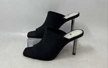 Load image into Gallery viewer, Zara Womens Black Square Toe Slip-On Stiletto Heel Mule Sandals Size EUR 36