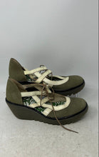 Load image into Gallery viewer, Fly London Yett Womens Green Leather Lace-Up Platform Heels Size EUR 40