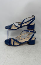 Load image into Gallery viewer, Enzo Angiolini Womens Blue Block Heel Adjustable Buckle Strappy Sandals Size 8 M