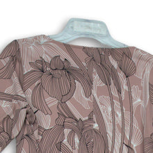 Load image into Gallery viewer, Alfani Womens Pink Black Floral Round Neck 3/4 Sleeve Blouse Top Shirt Size S