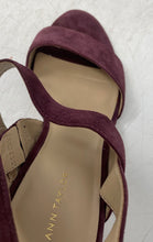 Load image into Gallery viewer, Ann Taylor Womens Burgundy Open Toe Slip-On Block Slingback Heels Size 7.5M