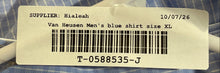 Load image into Gallery viewer, Van Heusen Mens Blue Wrinkle Free Regular Fit Dress Shirt Size XL 17.5-18 34/35
