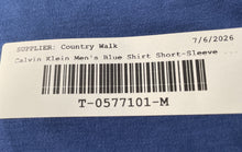 Load image into Gallery viewer, Calvin Klein Mens Blue Cotton Short Sleeve Crew Neck Pullover T-Shirt Size XL