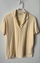 Load image into Gallery viewer, Penguin Munsingwear Womens Yellow Striped Short Sleeve Polo Shirt Size XL