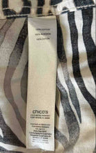 Load image into Gallery viewer, Chico's Womens Multicolor Animal Print Long Sleeve Tunic Button-Up Shirt Size 0