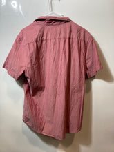Load image into Gallery viewer, Express Mens Pink Cotton Short Sleeve Collared Slim Fit Button-Up Shirt Size L