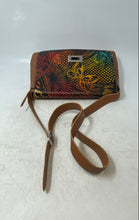 Load image into Gallery viewer, Flor De Loto Womens Brown Butterfly And Floral Print Turn Lock Flap Shoulder Bag