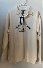 Load image into Gallery viewer, Tommy Hilfiger Mens Cream Long Sleeve Archive Fit Polo Sweatshirt Size L W/ Tag