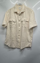 Load image into Gallery viewer, Banana Republic Mens Beige Cotton Short Sleeve Standard Fit Button-Up Shirt Sz L