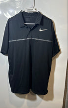 Load image into Gallery viewer, Nike Mens Dri-Fit Black Short Sleeve Standard Fit Golf Polo Shirt Size Large
