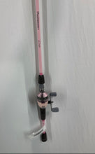 Load image into Gallery viewer, Profishiency Blush Womens Pink Freshwater Spinning Fishing Rod And Reel Combo