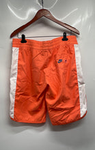 Load image into Gallery viewer, Nike Sportswear Womens Orange White Elastic Waist Pull-On Athletic Shorts Size L