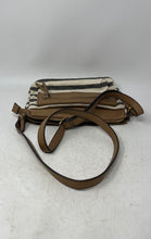 Load image into Gallery viewer, Relic Womens Brown White Striped Adjustable Strap Zip Top Lined Crossbody Bag