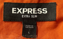 Load image into Gallery viewer, Express Mens Rust Extra Slim Fit Long Sleeve Collared Button-Up Shirt Size L