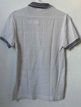 Load image into Gallery viewer, Lacoste Mens White Black Striped Cotton Short Sleeve Collared Polo Shirt Size 3