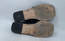 Load image into Gallery viewer, Equitare Womens Black Leather Wedge Heel Slip-On Slide Sandals Size EUR 40