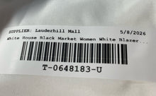 Load image into Gallery viewer, White House Black Market Womens White Peak Lapel Double Breasted Blazer Size 2