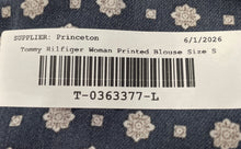 Load image into Gallery viewer, Tommy Hilfiger Womens Black Floral Printed Long Sleeve Blouse Top Size Small