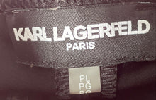 Load image into Gallery viewer, Karl Lagerfeld Womens Black Flat Front Wide-Leg Trouser Pants Size PL