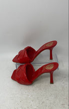 Load image into Gallery viewer, Vince Camuto Womens Brelanie Red Woven Leather Slip-On Stiletto Mule Heels Sz 6M