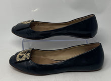 Load image into Gallery viewer, Authentic Tory Burch Womens Black Leather Ballet Flats Size 10.5 M Damaged