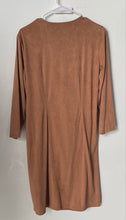 Load image into Gallery viewer, Anne Klein Womens Brown 3/4 Sleeve V-Neck Chain-Waist Wrap Dress Size L With Tag