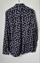 Load image into Gallery viewer, Ted Baker Mens Blue Floral Spread Collar Long Sleeve Button-Up Shirt Size 4