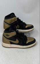 Load image into Gallery viewer, Nike Kids Air Jordan 1 Retro High OG Black Golden Lace-Up Sneaker Shoes Size 7Y