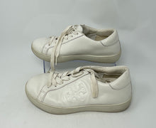Load image into Gallery viewer, Authentic Tory Burch Womens White Leather Lace-Up Sneakers Shoes Size 8M Worn