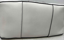 Load image into Gallery viewer, Steve Madden Womens White Black Leather Detachable Crossbody Strap Satchel Bag