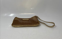 Load image into Gallery viewer, Michael Kors Womens Golden Tone Inner Pockets Zipper Wristlet Wallet