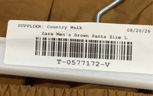 Load image into Gallery viewer, Zara Mens Brown Elastic Waist Tapered Leg Pull-On Jogger Pants Size Large