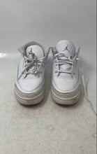 Load image into Gallery viewer, Nike Kids Air Jordan 3 Retro DM0966-111 White Lace-Up Sneaker Shoes Size 3Y