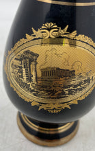 Load image into Gallery viewer, Black 24 K Gold Art Design Greek Handmade Home Decorative Flower Vase