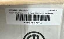 Load image into Gallery viewer, Beach Lighting 4" 6 Pack Airtight Recessed Can Light Housings Not Tested