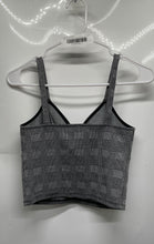Load image into Gallery viewer, Express Womens Black White Plaid Sweetheart Neck Cropped Tank Top Size XS