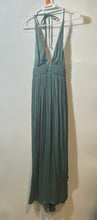 Load image into Gallery viewer, Zara Womens Green Sleeveless V-Neck Back Tie Long Maxi Dress Size XS