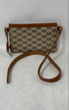 Load image into Gallery viewer, Michael Kors Womens Brown Monogram Leather Trim Zip Top Fanny Pack Belt Bag