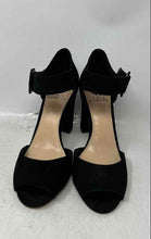Load image into Gallery viewer, Vince Camuto Womens Shelbin3 Black Suede Buckle Ankle Strap Heels Size 10 M