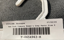 Load image into Gallery viewer, New York & Company Womens Gray Stretch Flat Front Wide-Leg Trouser Pants Size S