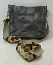 Load image into Gallery viewer, Thomas And Lee Womens Gray Boho Detachable Strap Shoulder Crossbody Purse