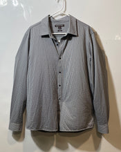 Load image into Gallery viewer, Michael Kors Mens Black White Plaid Print Slim Fit Button-Up Shirt Size XL