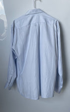 Load image into Gallery viewer, Lacoste Mens Light Blue Pinstripe Pointed Collar Long Sleeve Dress Shirt Size 40