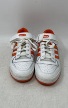 Load image into Gallery viewer, Adidas Girls Forum Low IG3794 White Orange Leather Lace-Up Sneakers Shoes Sz 5.5